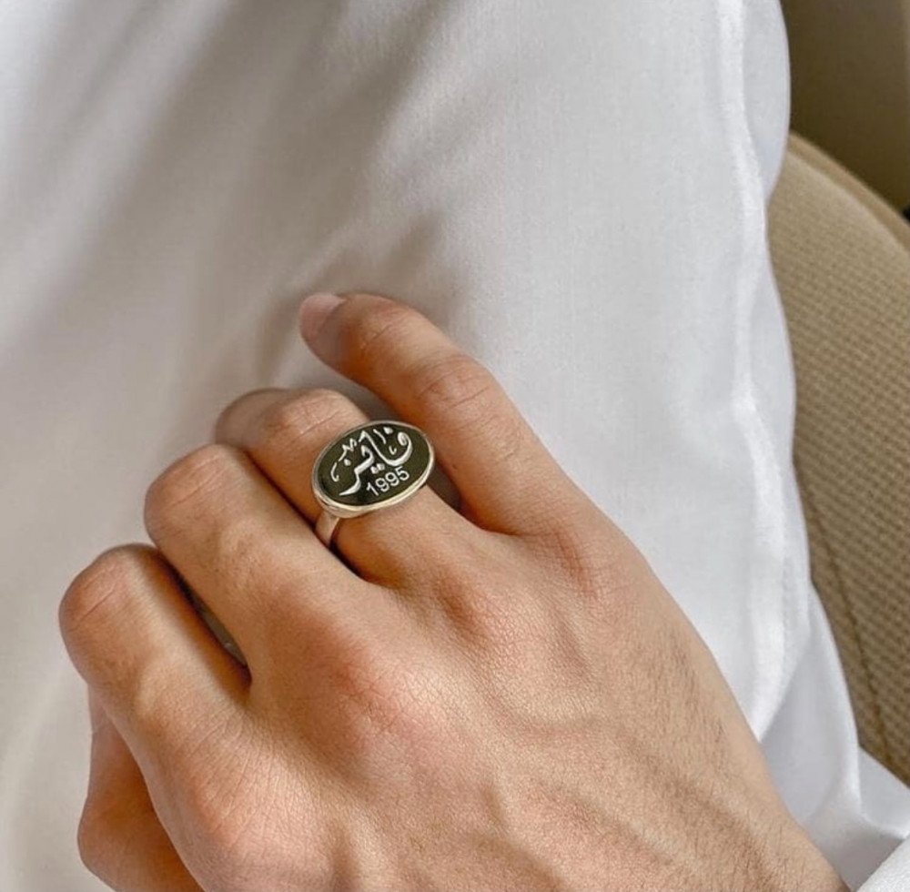 خاتم ملكى مصنوع من الفضه عيار925
